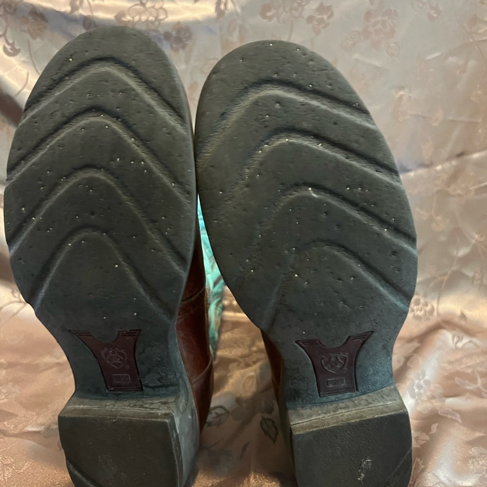 Ariat Women's Western Boots in Brown and Turquoise 6.5B - Picture 7 of 7